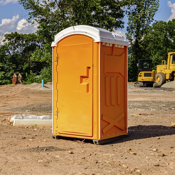 how often are the porta potties cleaned and serviced during a rental period in Corcoran